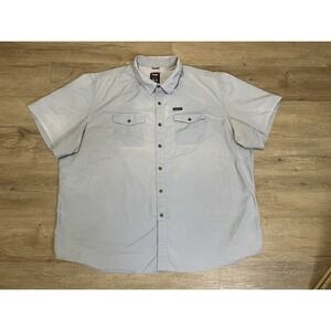 Wrangler Outdoor Series Shirt Mens 3XL Light Blue Fishing Camping Hiking**